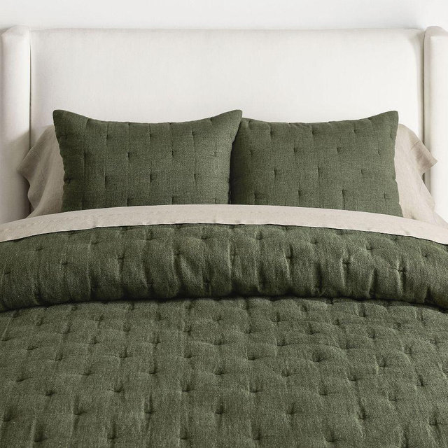Everyday Linen Comfort Quilt, Dark Loden, King/Cal. King