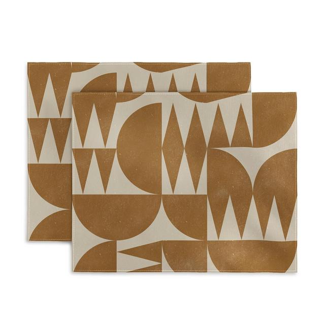 Alisa Galitsyna Woodblock Pattern Set of 4 Placemats - Deny Designs