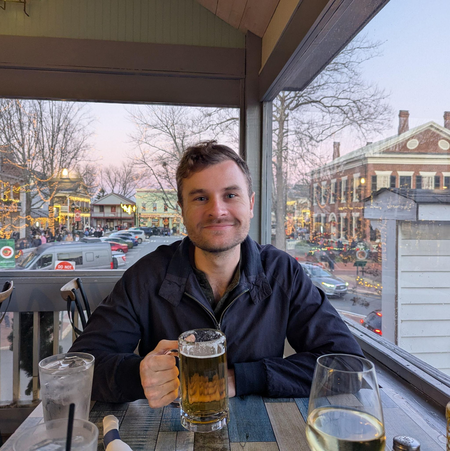 Dinner overlooking the square in Dahlonega Georgia
