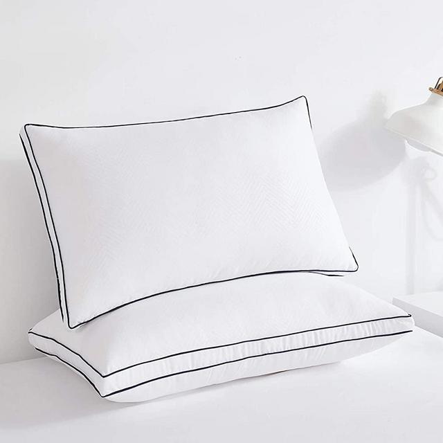 Wamsound Pillows for Sleeping,King Pillow 2 Pack,Bed Pillows Suitable for Side Sleepers and Back Sleepers,Filled with Delicate and Soft Filling,Luxury Hotel Soft Gel Pillow(King,White)