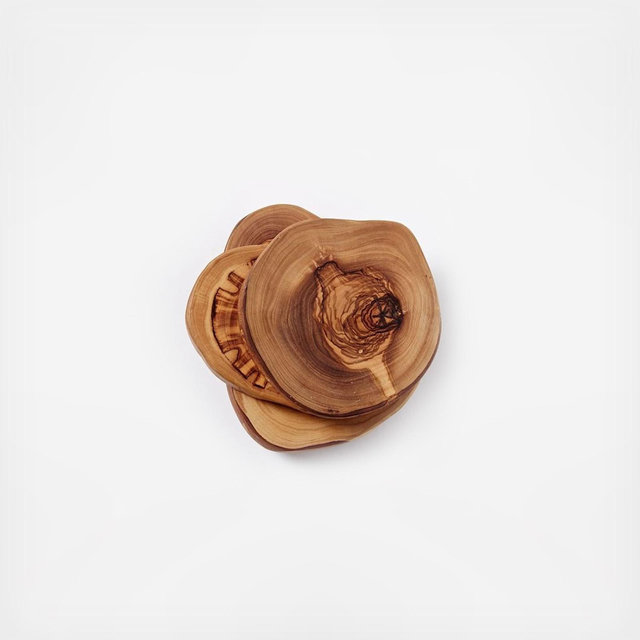 Natural OliveWood, Coaster, Set of 6 | Zola