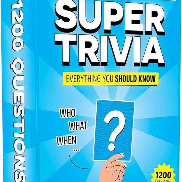 Super Trivia Games for Adults with 1200 Questions - Fun Board Game with Trivia Cards - Trivia Game for Family with Teens and Adults - Fun Party Games for Teenage Boy Gifts