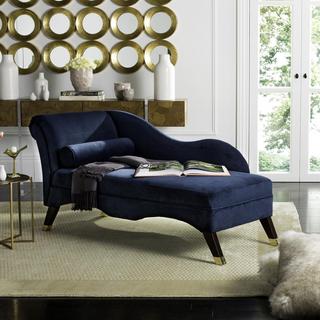 Caiden Velvet Chaise with Pillow