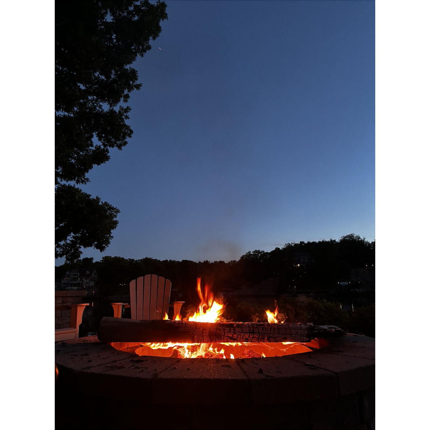 Here is the firepit overlooking the spot where we'll say "I do!" // April '24