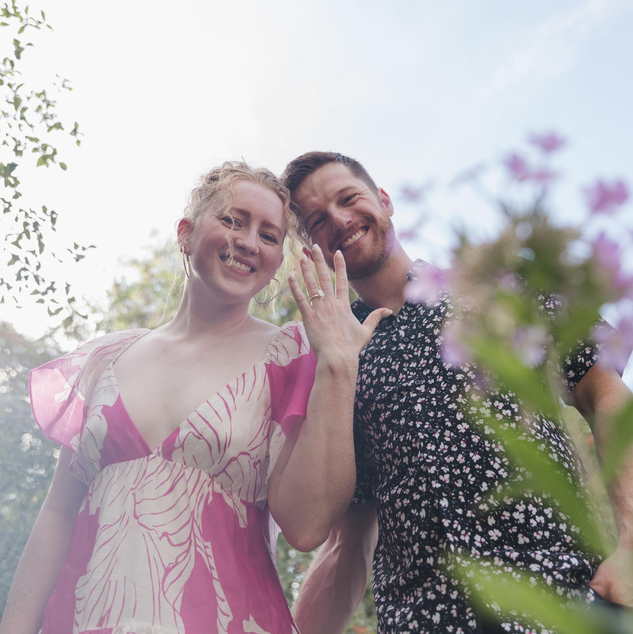 Short little "engagement shoot" right after it happened! Shot by our friend and bridesmaid, Erin (who was hiding in a bush so Gab wasn't suspicious of the engagement).