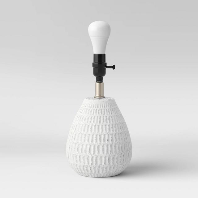 Small Ceramic Textured Table Lamp Base White - Threshold™