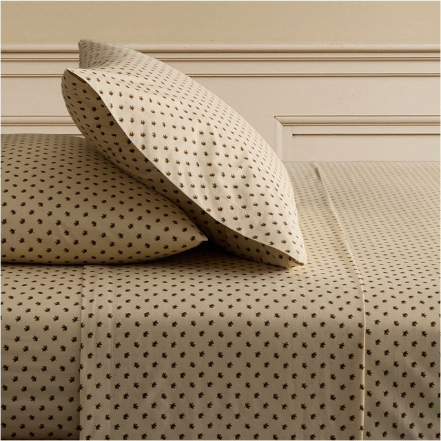 Pierce & Ward Tossed Clover Sheet Set, Queen, Black