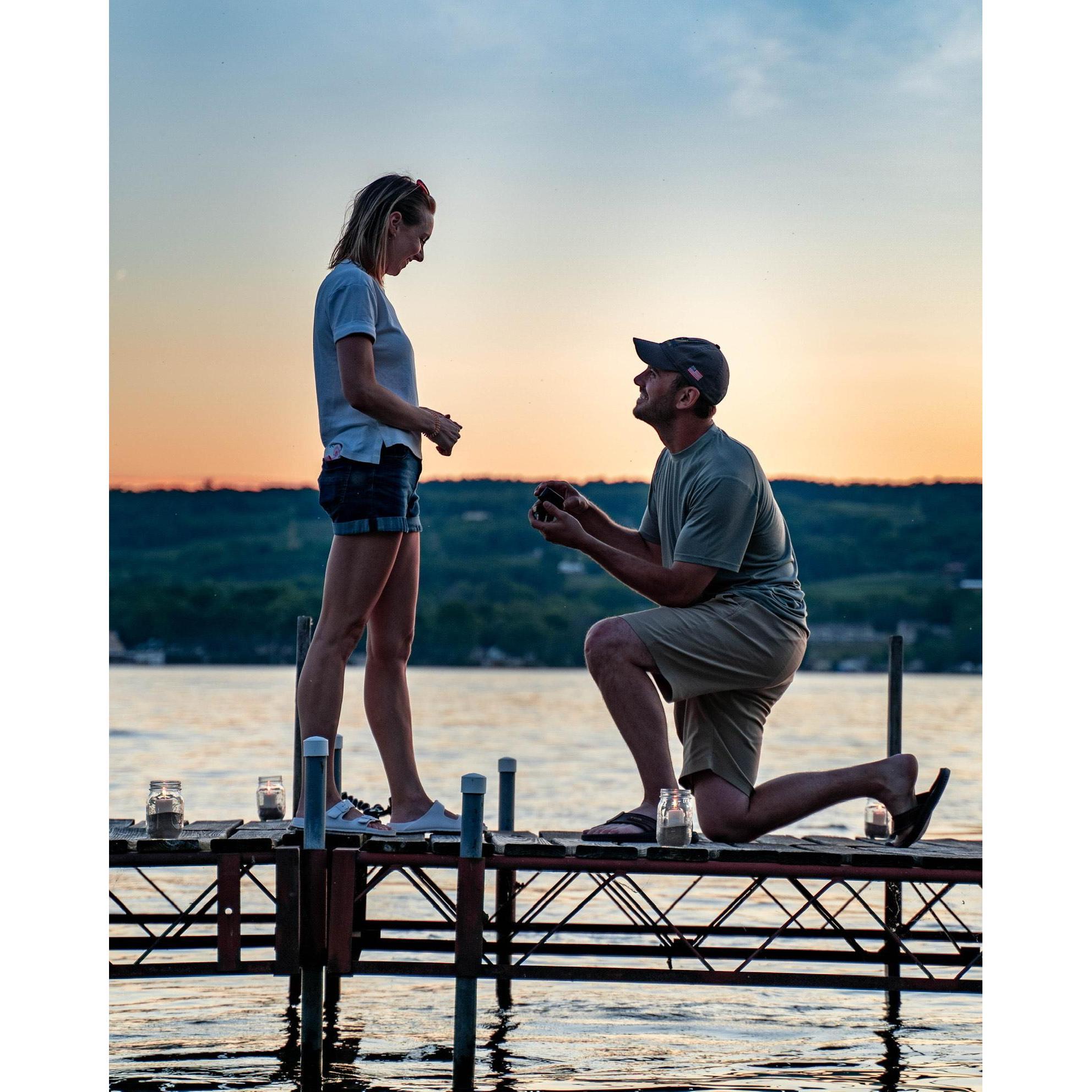 6.26.2020 Ian proposed at my Pop-pop's lakehouse on Keuka lake in New York!