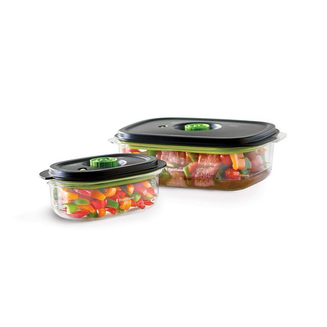FoodSaver 2116382 Preserve Marinate Vacuum -Containers, 3, 10 Cups, Clear