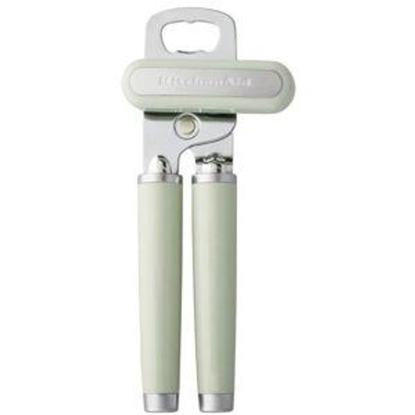 KitchenAid Classic Multifunction Can Opener and Bottle Opener Easy to Use, Razor Sharp Stainless Steel Cutting Wheel, Soft Ergonomic Handles, Pistachio
