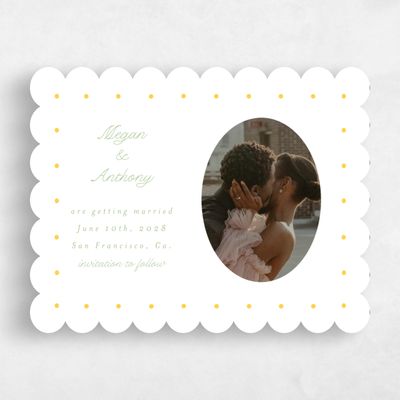 Pistachio, Green Wedding Save the Date - Lirael Photo