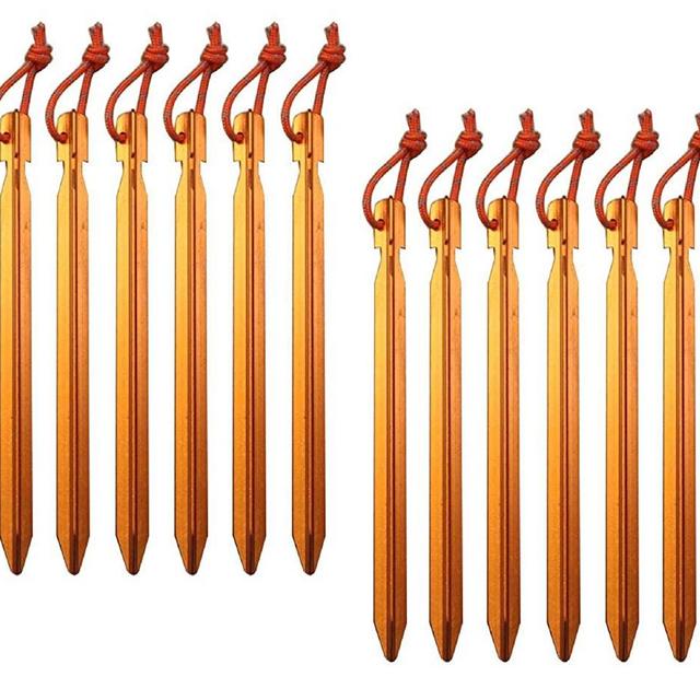 All one tech Pack of 12, 7075 Aluminum Outdoors Tent Stakes Pegs