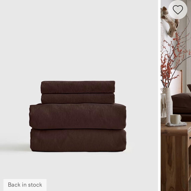 Organic Brushed Cotton Sheet Set - Espresso, King