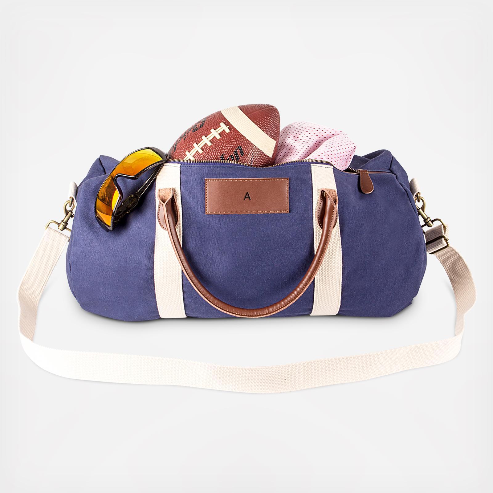 purple duffle bag personalized