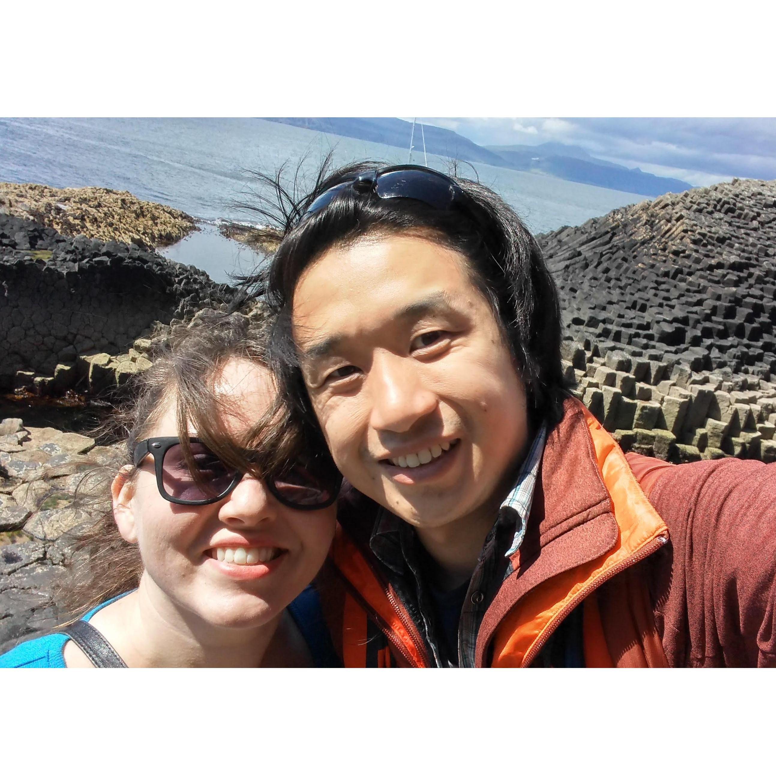2017 - wandering around the columnar jointing formations on the island of Staffa, Scotland