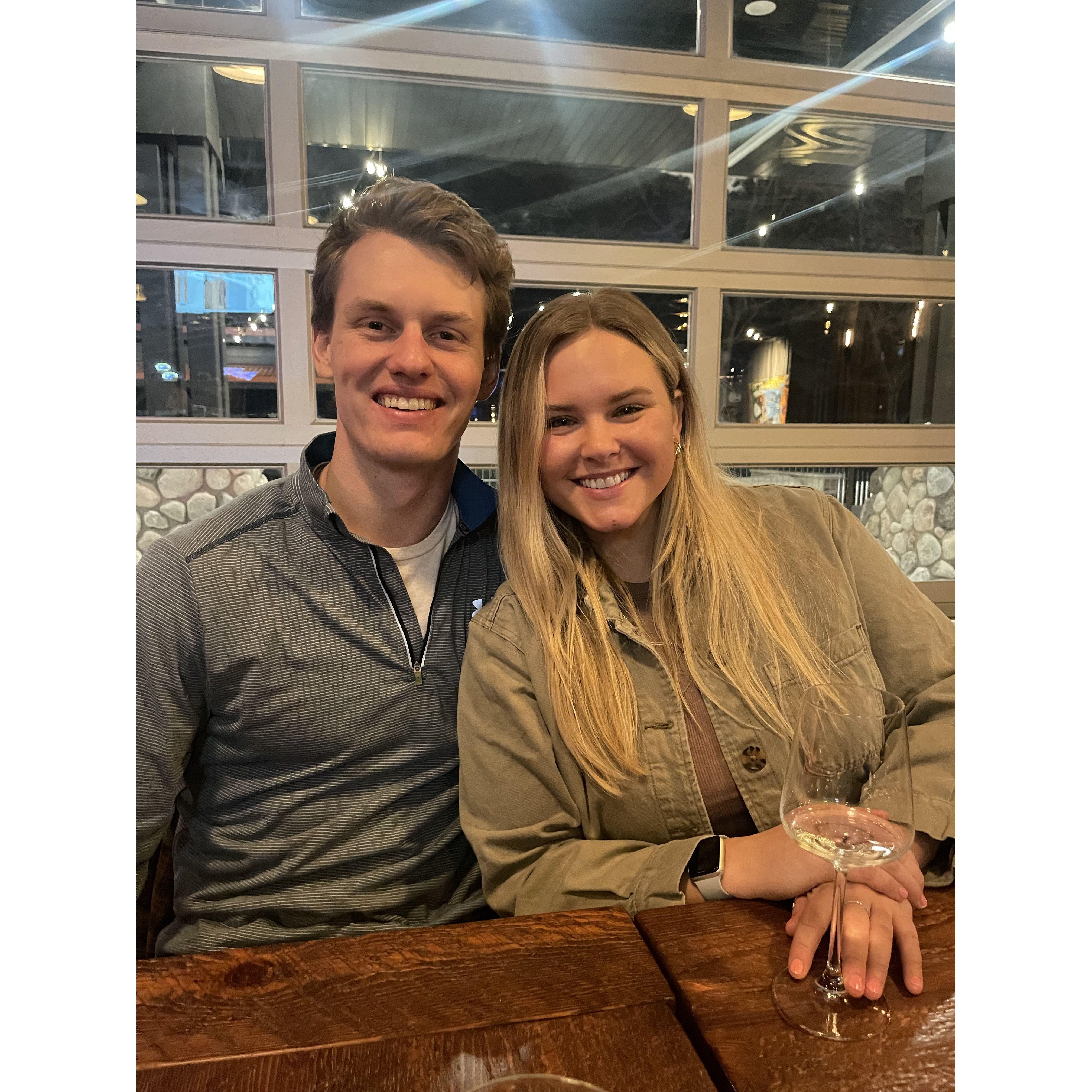 Celebratory dinner after finding out Micah got accepted into TWO medical schools.