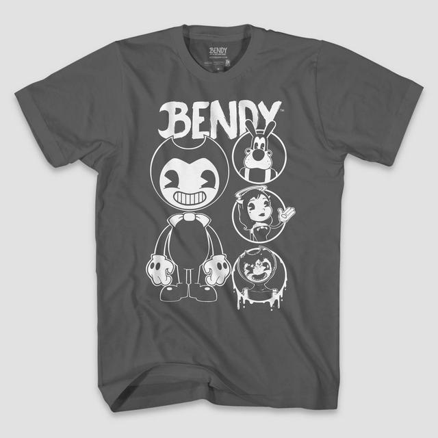 Boys' Short Sleeve Bendy and The Ink Machine Graphic T-Shirt - Gray S