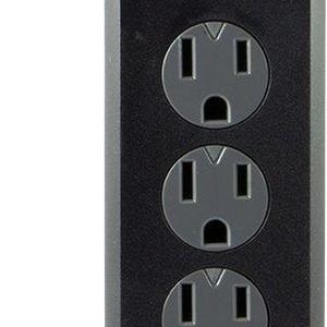 GE Power Strip Surge Protector, 6 Outlets, 10ft Extra Long Power Cord, Flat Plug, 600 Joules, Safety Locks, Multi Outlet, Wall Mount, Black, 37442