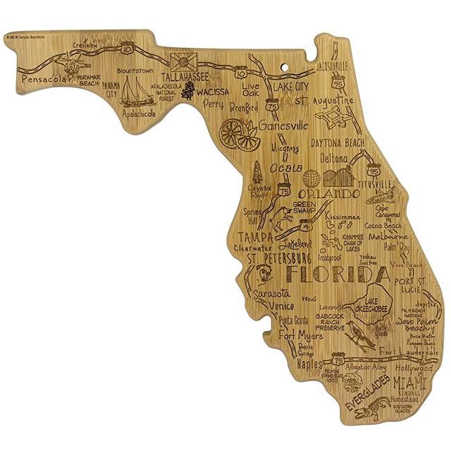 Totally Bamboo Florida State Destination Bamboo Serving and Cutting Board