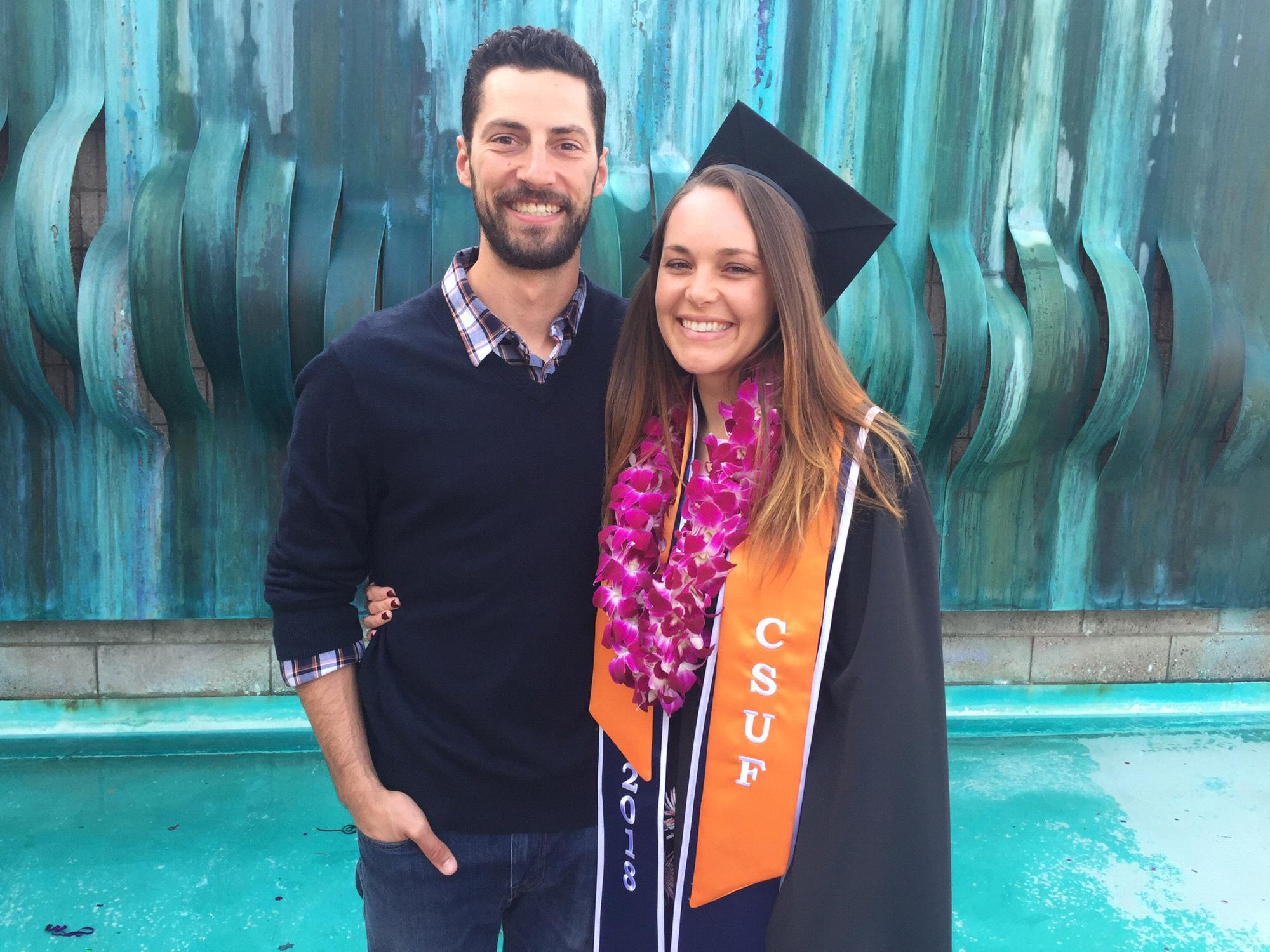 Courtney’s Master’s ceremony.