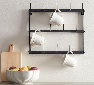 Vintage Blacksmith Wall Mug Rack- Small