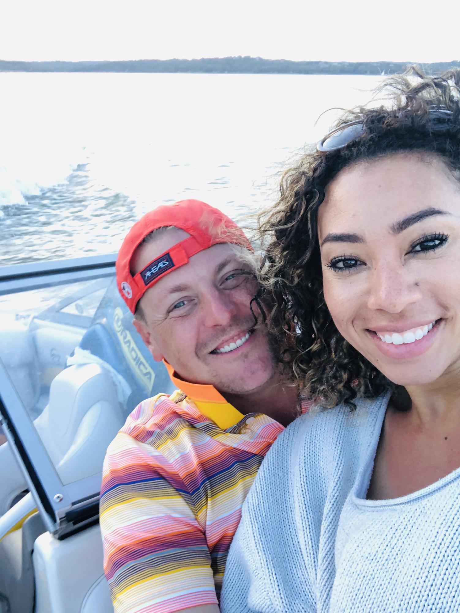 A fun moment on a boat in South Dakota while visiting Shea's brother and sister in law!