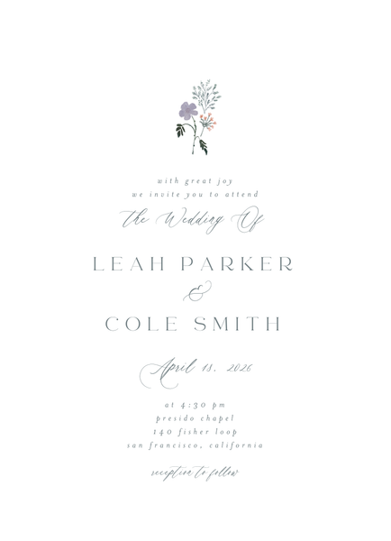 Valentina Classic | White | Zola Wedding Invitations