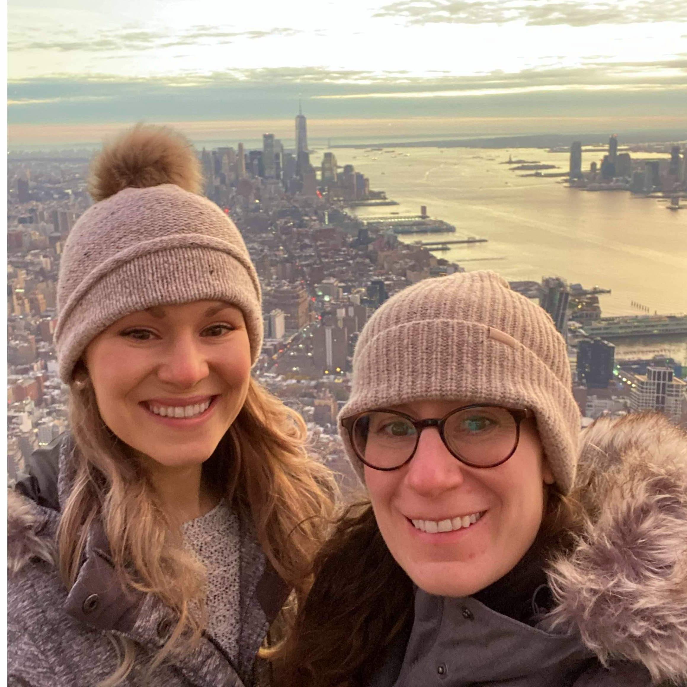 Enjoying unbelievable views in NY after Alexia and Gabe’s wedding