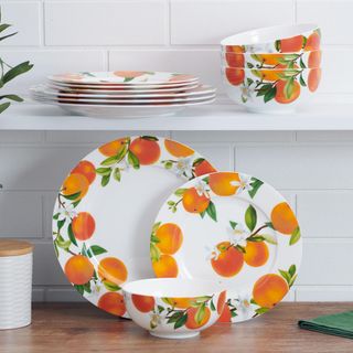 Mandarin 12-Piece Dinnerware Set, Service for 4
