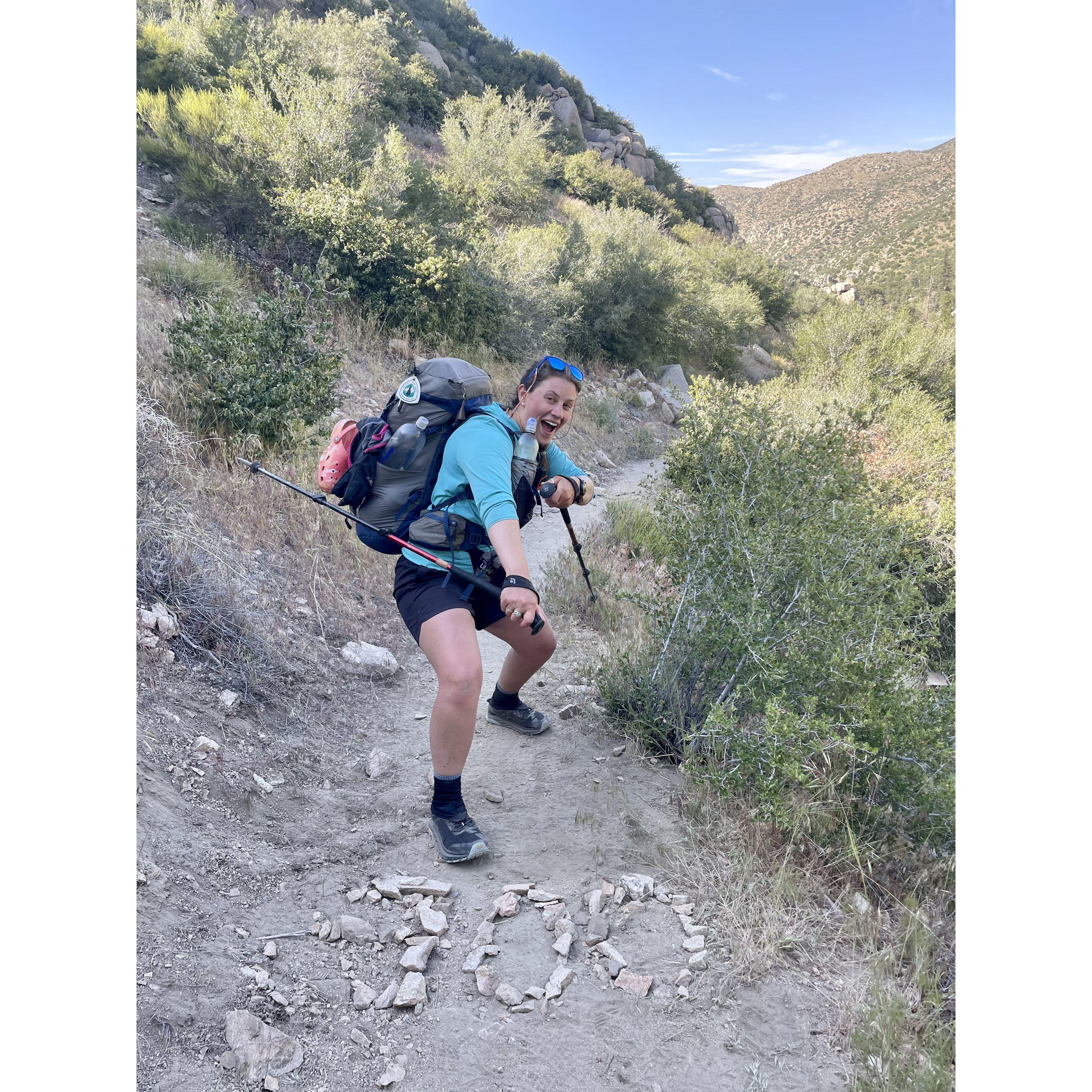 The picture Kris got when he checked in with me at mile 300 on the PCT!