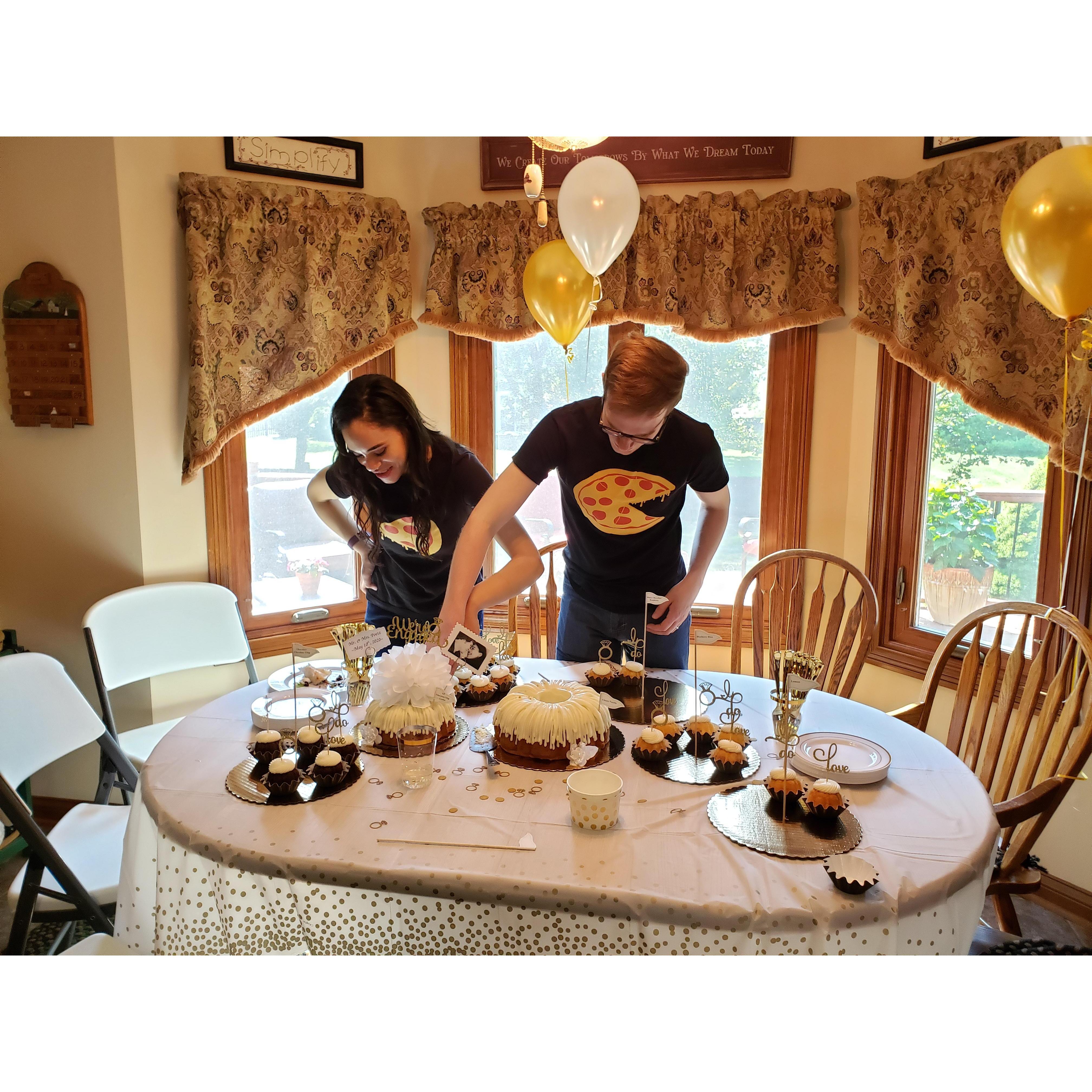 Engagement Party! - Cutting the cake!