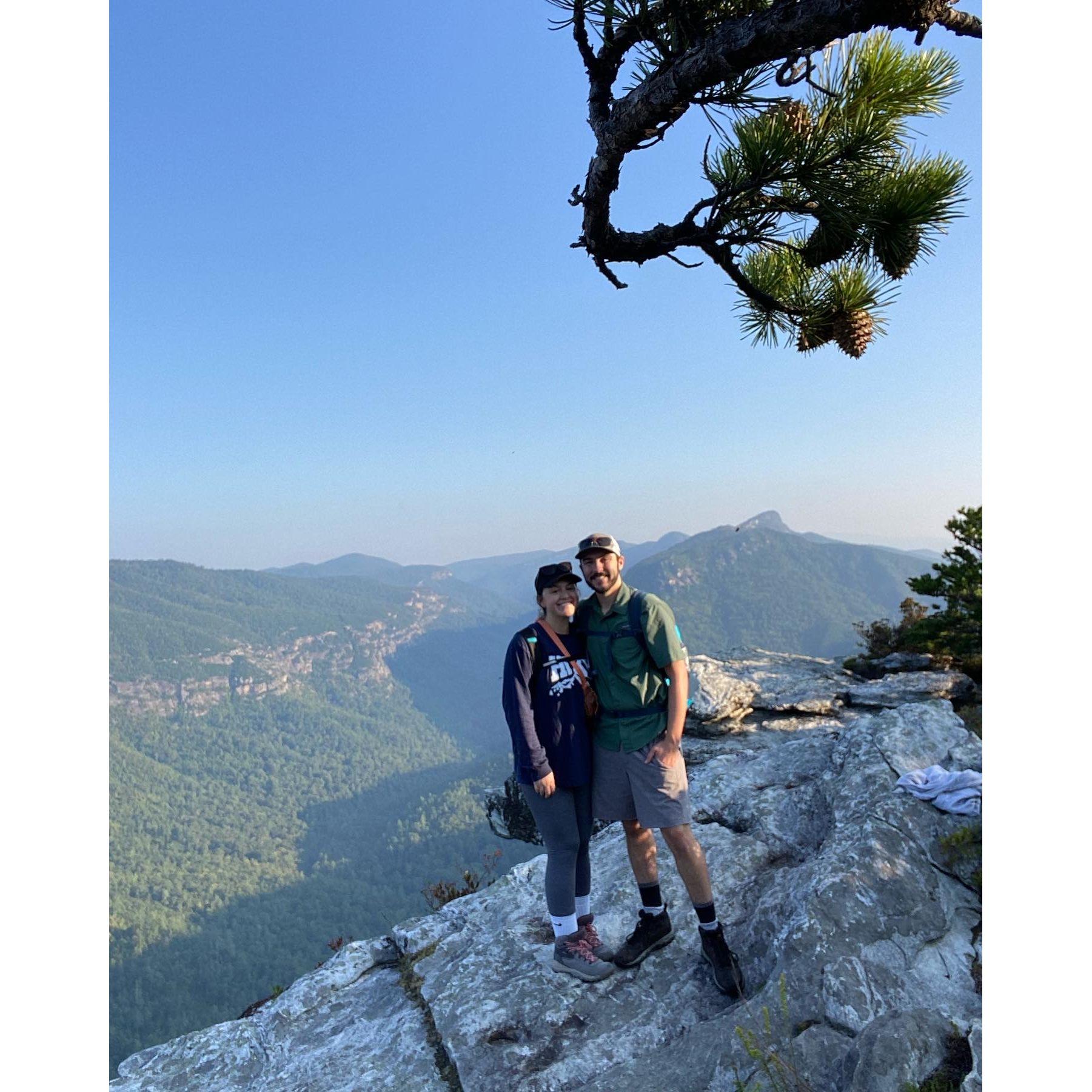 After college, Skip and Kat moved to Charlotte and began to discover their love for hiking. This was the first hike they went on after their move, and it remains their favorite.