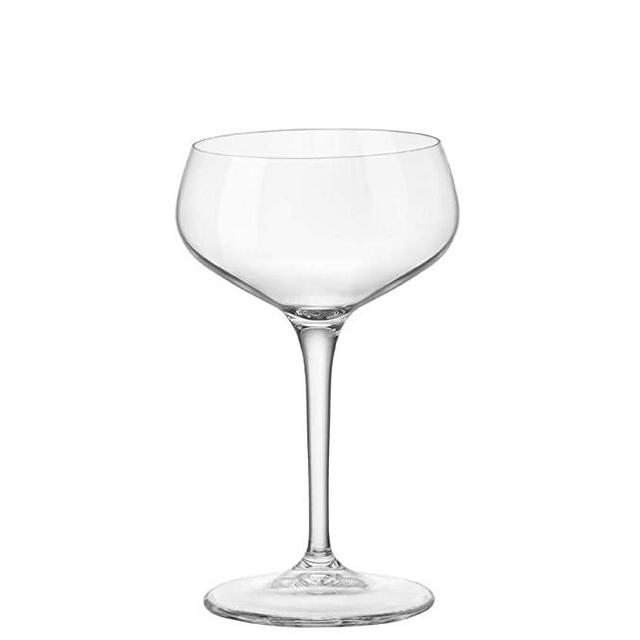 Bormioli Rocco Novecento Stemware Cocktail Coupe - Gift Box of 4, 8.5 oz, Clear