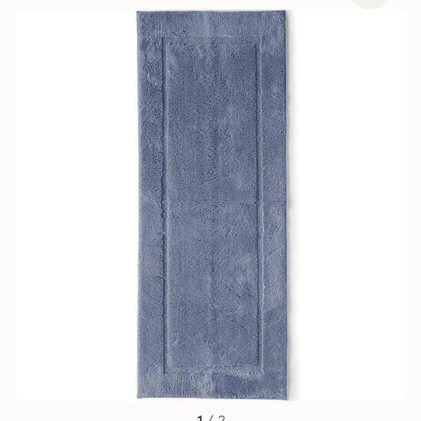 Cotton Non-skid Small Bath Rug 23x39”