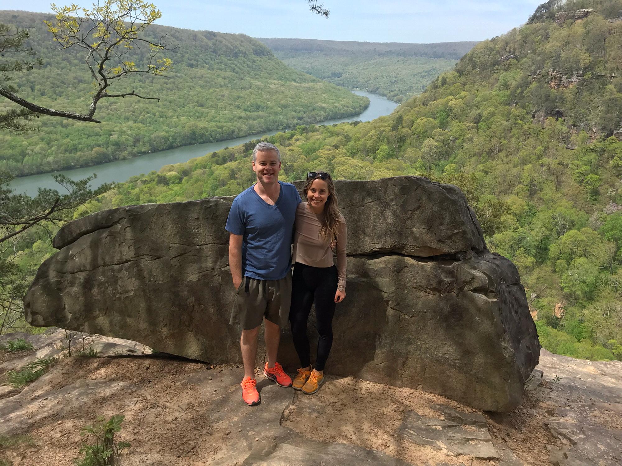 Hiking in Chattanooga, April 2018.