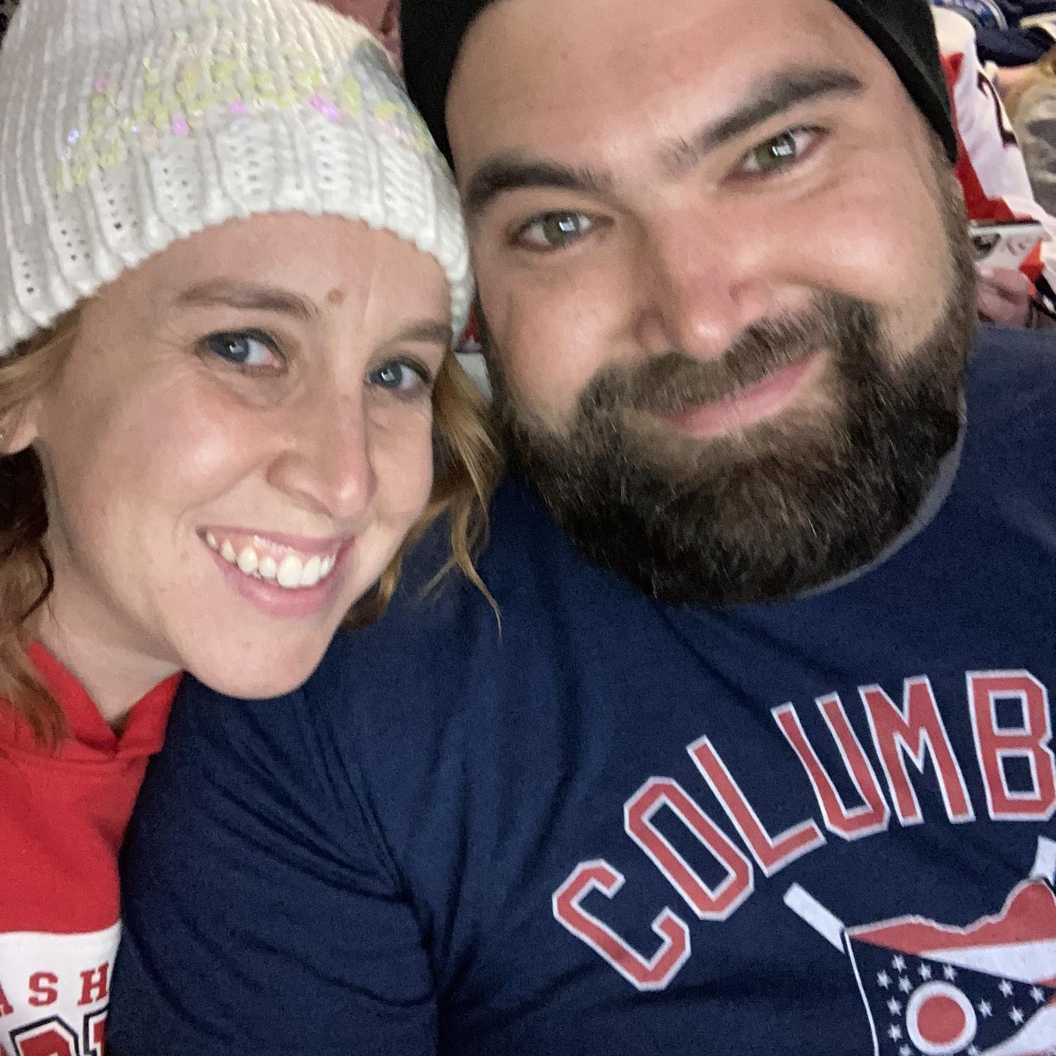 We've been to a lot of Mike's Columbus Blue Jackets games, especially when they play my Washington Capitals. And the Caps always seem to pull off the win!