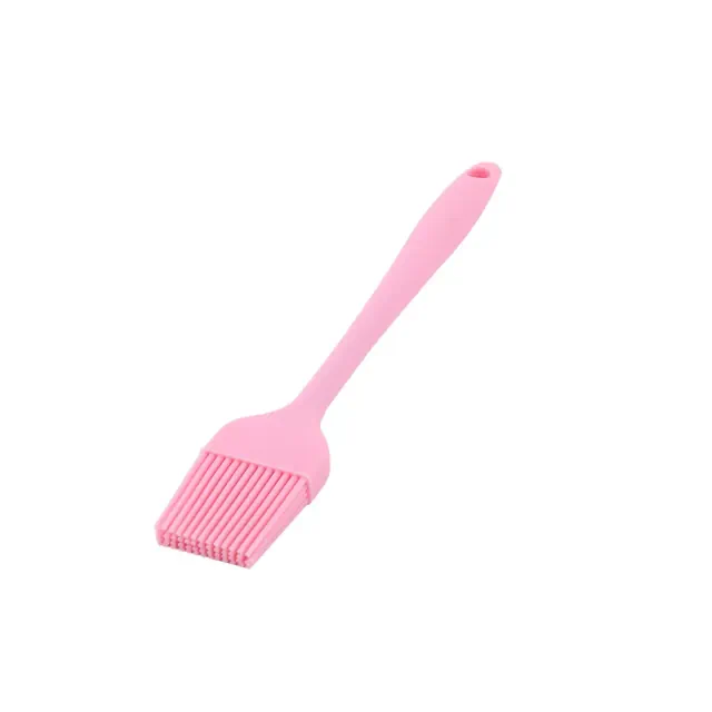 Unique Bargains Silicone Family Baking Tool Cream Cookie Butter Pastry Brush Pink