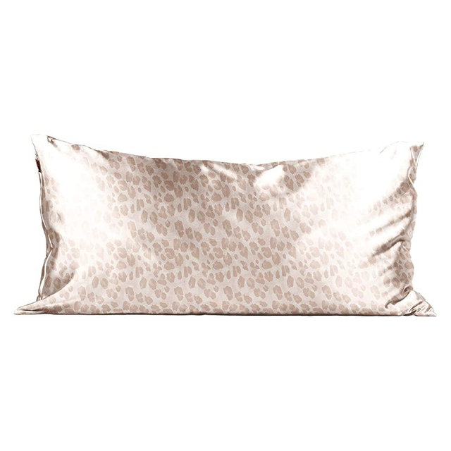 Kitsch 100% Satin Pillowcase with Zipper | Softer Than Silk | Cooling Satin Pillowcase | Satin Pillow Case Cover | Vegan Silk Pillowcase for Hair & Skin |King Silk Pillowcase (Leopard)