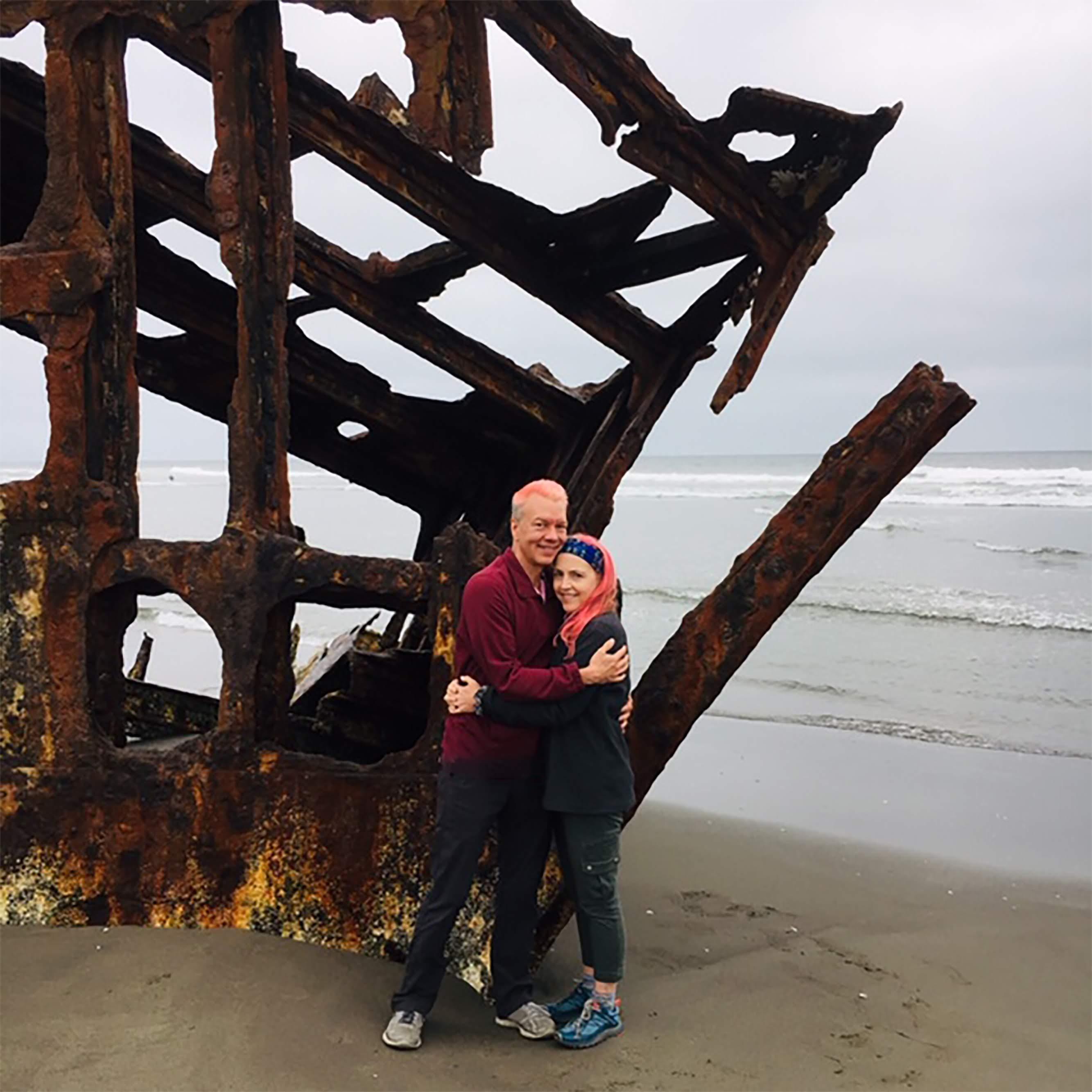 The remains of the Peter Iredale.