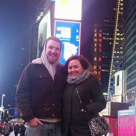 A very windy Times Square in March 2017