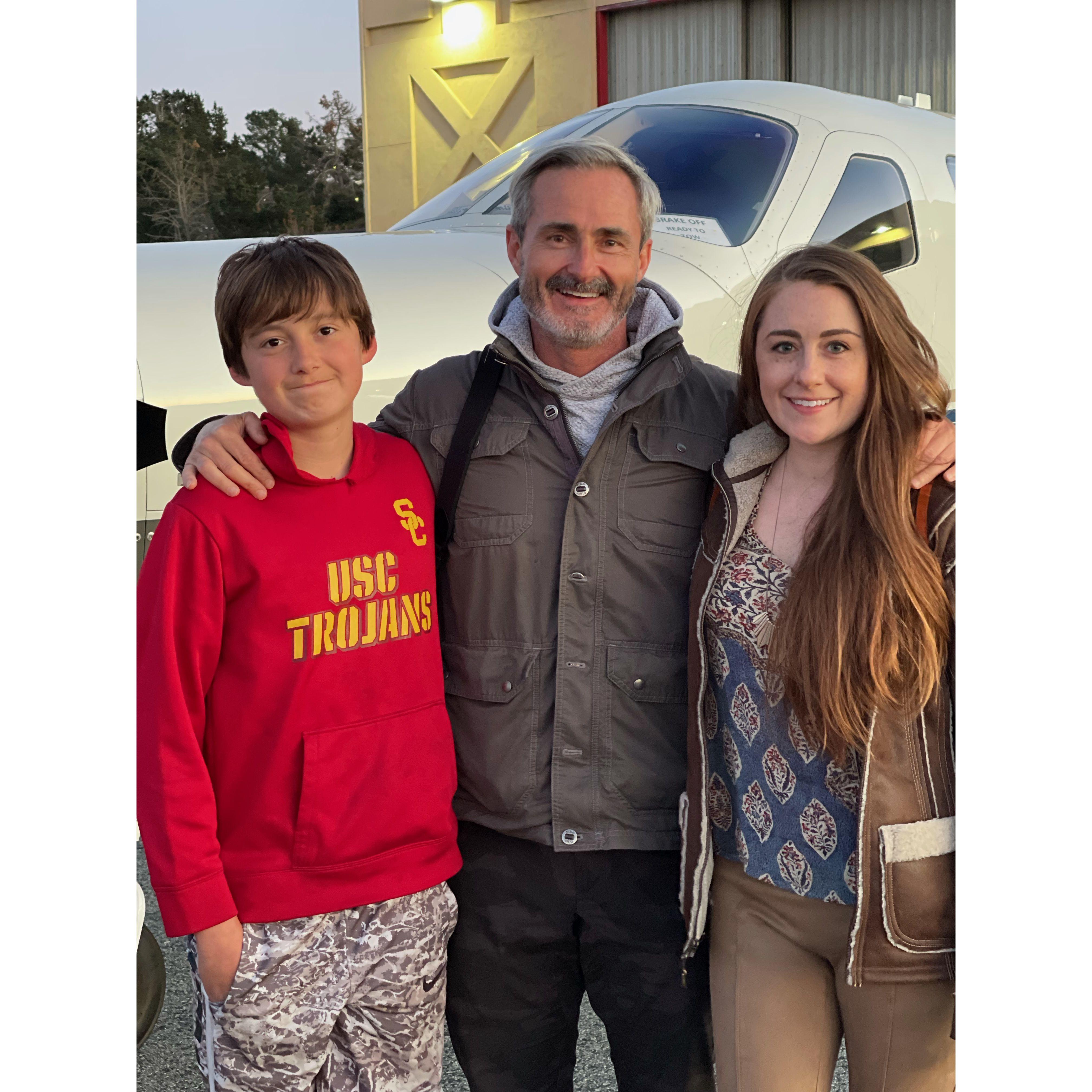 Flying high with Robert and Emerson in Monterey (Fun fact: Robert is a pilot!)
