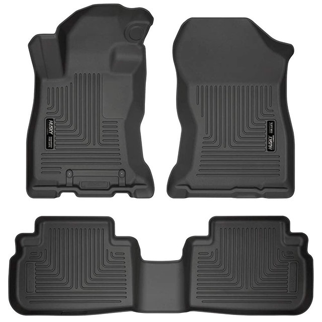 Husky Liners Weatherbeater | Fits 2019 - 2021 Subaru Forester, Front & 2nd Row Liners - Black, 3 pc. | 95891