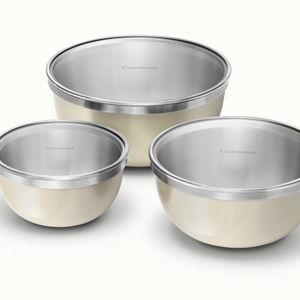 Mixing Bowl Set 6-Piece Set With Durable Glass Lids