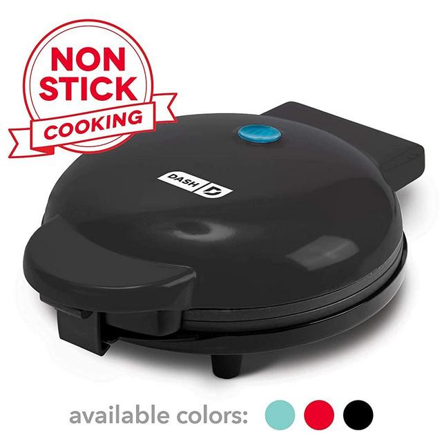 Dash DEWM8100BK Express 8” Waffle Maker Machine for Individual Servings, Paninis, Hash browns + other on the go Breakfast, Lunch, or Snacks, with Easy Clean, Non-Stick Sides, Black