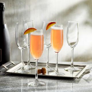 Entertaining Essentials Champagne Flute Glass, Set of 6