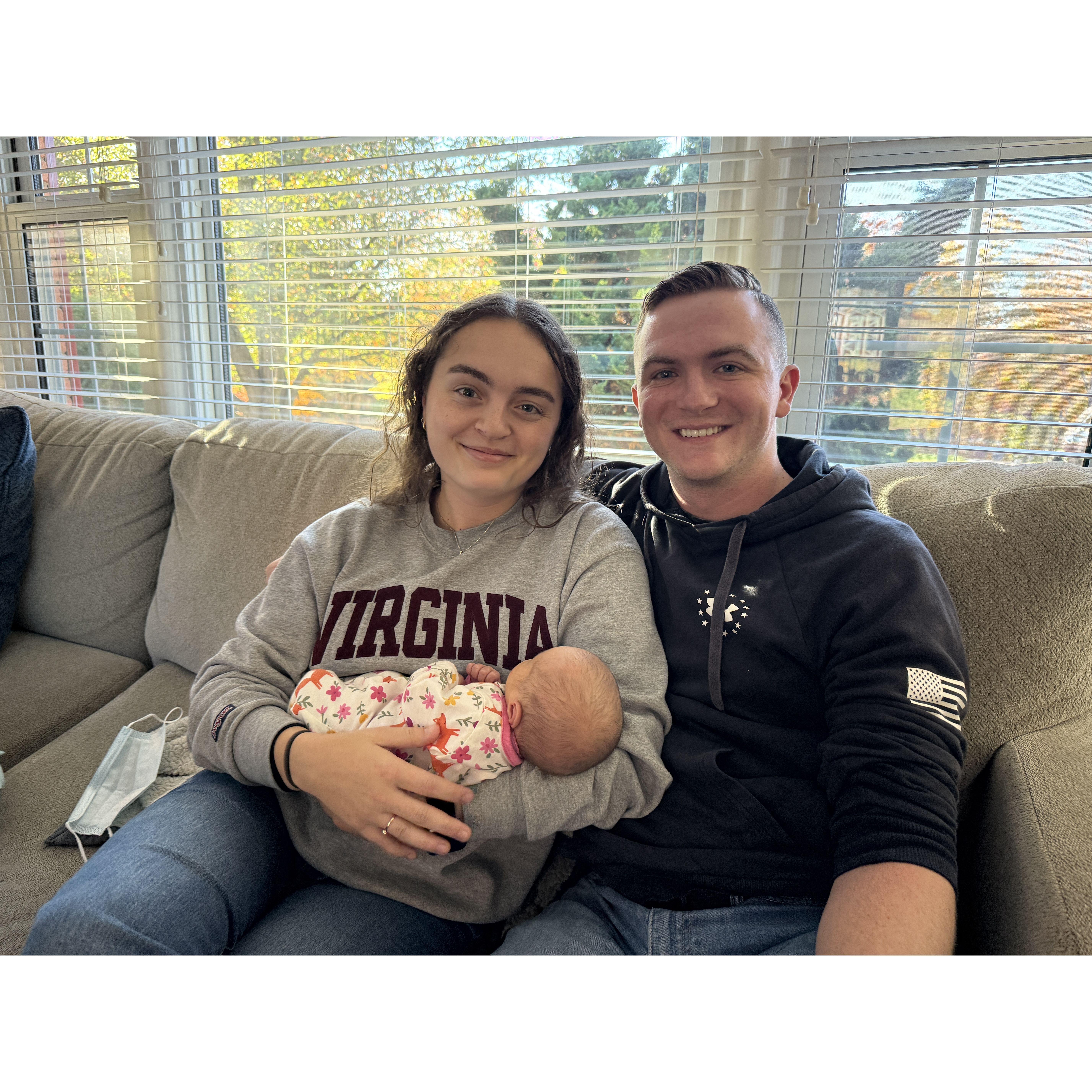 Meeting our niece for the first time!