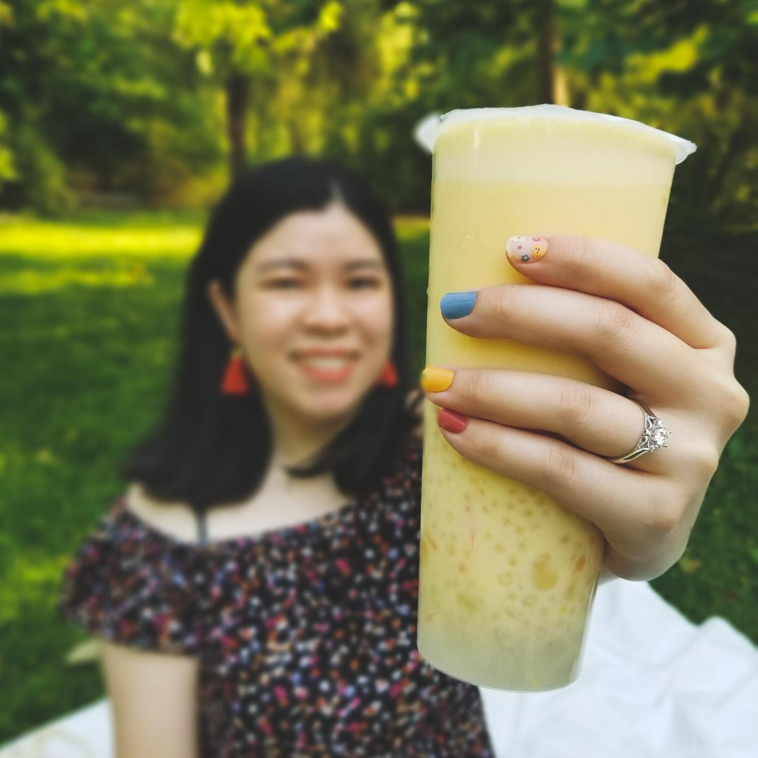 Mango boba tea and engagement ring! (June, 2021)
