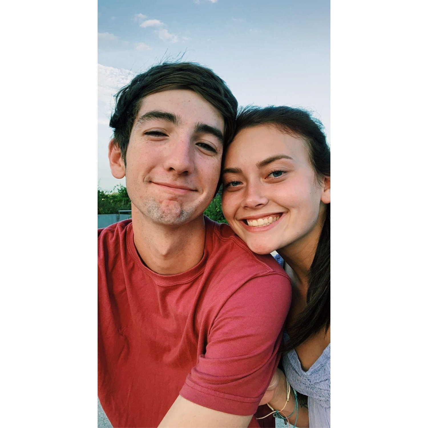 We were sitting in front of The Arch when we took this picture.