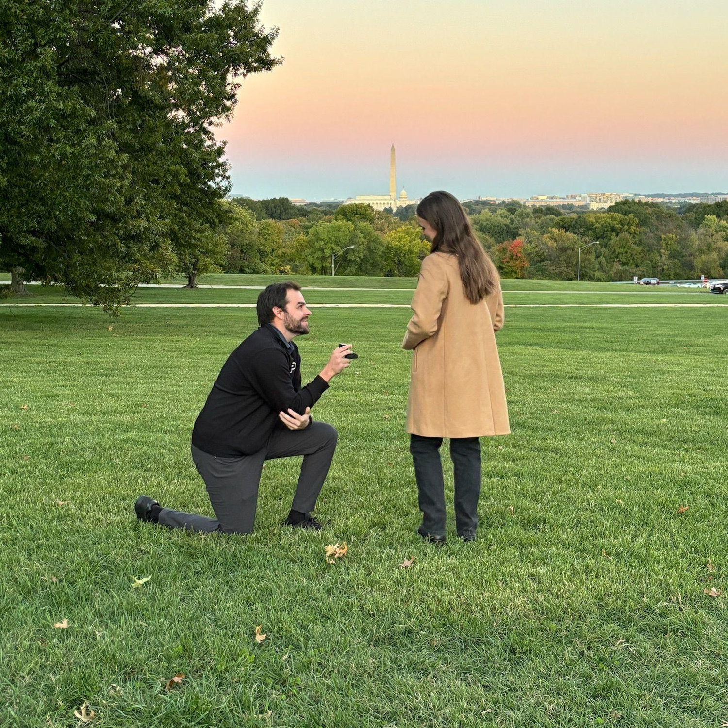 Ryan popped the question at one of our favorite places - Iwo Jima park
