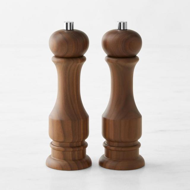 Williams Sonoma Salt and Pepper 7" Set, Walnut